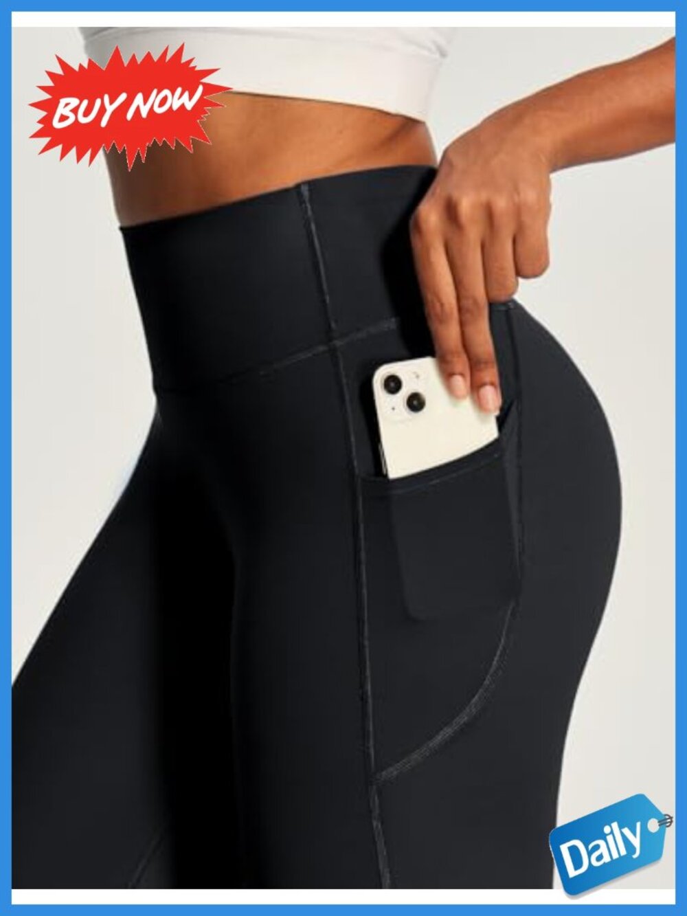 Wide Leg Yoga Pants with Pockets Buttery Soft Stretch Leggings - Picture 3 of 6